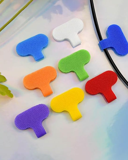 32 Pieces Multi-Color Electronic Cable Identification Tags Write On Cord Labels for Computers Cable Management Writable Wire Tags for Electronics Self-Adhesive Nylon Wrap-It Cable Label (8 Colors)