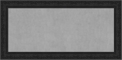 Amanti Art Black Framed Magnetic Board 27x55 Oversize Vision Board for use with Magnets, 100% Metal Sheet to Display Items as Office Decor or for Home Organization in mudroom, Kitchen or Kids Room