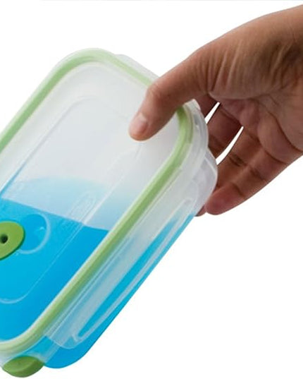 Sterilite Ultra-Seal 3.1 Cup Rectangle, Airtight Food Storage Container, Latching Lid, Microwave and Dishwasher Safe, Clear With Green Gasket, 24-Pack