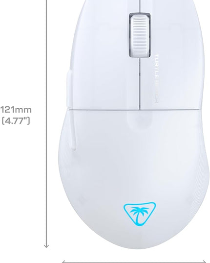 Turtle Beach Pure Air Wireless RGB Gaming Mouse, Ultra-Light 54g Ergonomic Design, 26000 DPI Optical Sensor, 125-Hour Rechargeable Battery, Dual Wireless + Bluetooth, Titan Optical Switches – White