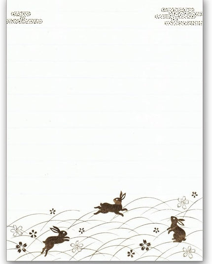 KUDOS.JP Cute Kawaii Japanese Stationery Letter Writing Paper Set with 8 Writing Papers and 4 Envelopes