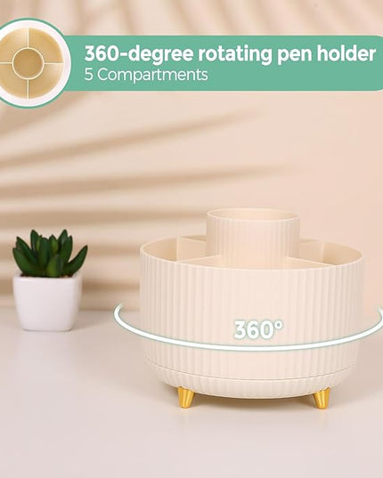 SKYDUE Teal Office Supplies Set, Office Desk Accessories 10Pcs, Pencil Holder for Desk, Stapler, Tape Dispenser, Scissors, Clips and 1000pcs Staples, School Supplies for Teacher