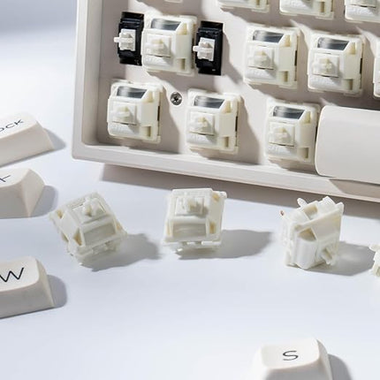 Linear Mechanical Keyboard Switches，Gateron Smoothie 40gf Switche，5 Pins Stem Pre Lubed Key Switche Compatible with MX Keycaps for Gaming Keyboard (90x Switches)