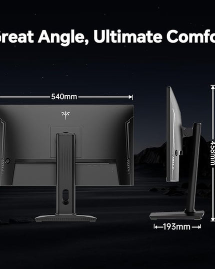 KTC 24 inch Gaming Monitor QHD 180Hz, Fast IPS 1440p Computer Monitor, Up to 185Hz, 1ms, G-Sync/FreeSync, HDR400, Height Adjustable, 2 x HDMI, 1 x DP H24T7