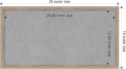 Amanti Art White Framed Magnetic Board 13x25 Small Vision Board for use with Magnets, 100% Metal Sheet to Display Items as Office Decor or for Home Organization in mudroom, Kitchen or Kids Room