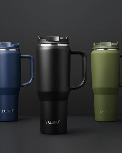 50 oz Tumbler with Handle, Insulated Tumblers with Lid and Straw, Large Metal Sports Water Bottle Jug, Thermal Stainless Steel Travel Coffee Mug Cup, Lavender