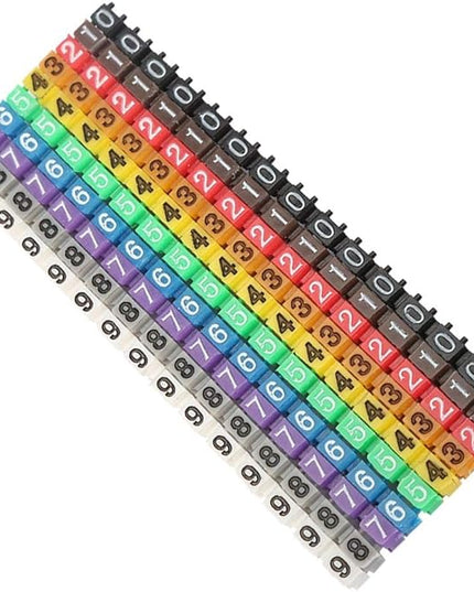Clip on Wire Markers Wire Number Labels Colorful Cable Numbering Marker Tube for Marking The Color Coded Cables(150PCS -1.5MM 1.5)