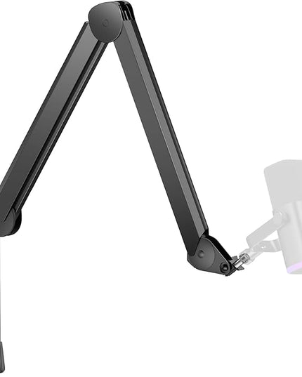 InnoGear Mic Boom Arm, Microphone Stand with Cable Management Channels Height Riser for Blue Yeti FIFINE AM8 K669B HyperX QuadCast S SoloCast AT2020 Shure SM7B MV7 and Other Mics