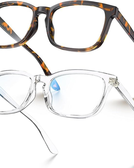VISOONE Blue Light Blocking Glasses Square with Anti Computer Glare for Gaming Women and Men MONTANA