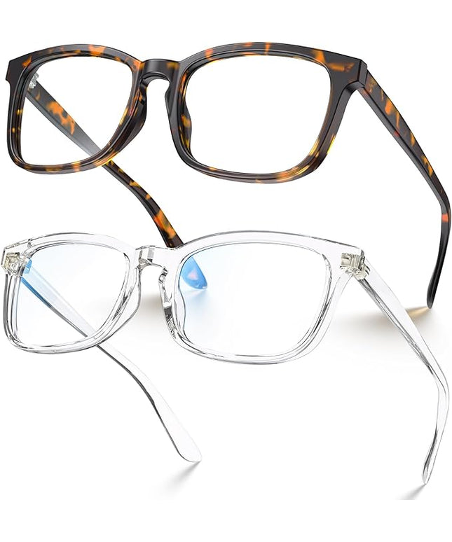 VISOONE Blue Light Blocking Glasses Square with Anti Computer Glare for Gaming Women and Men MONTANA