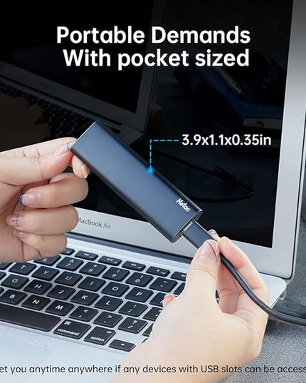 Netac 250GB Portable SSD USB 3.2 Gen 2 (10 Gbps, Type-C) External Solid State Drive Backup Slim Portable Drive for File Storage/Business Travel Essential, Rapid Read & Write Low Noise, Zslim