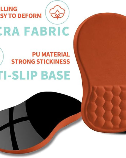 Ergonomic Mouse Pad Wrist Support with Memory Foam Massage Bulge, Carpal Tunnel Pain Relief Mousepad Wrist Rest for Mouse(12x8 inch, Orange)