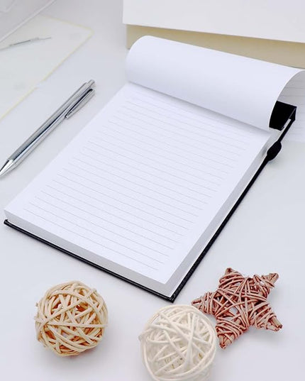 Mogoostry A5 Lined Planning Pads 5.9" x 8" Planner To Do List Memo Note Pads Screw Binding Writing Paperboard Notepad, 100 Sheets per Pack, Black