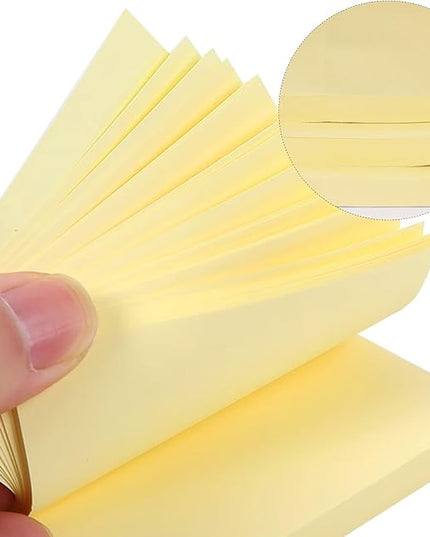 12 Pads Large Sticky Notes Yellow,3 x 5'' Self-Stick Notes Pads Recyclable,100 Sheets/Pad Super Sticking Power 76x127mm,1200 Sheets Clean Removal Sticky Notes Easy to Post for Note Taking,to Do Lists