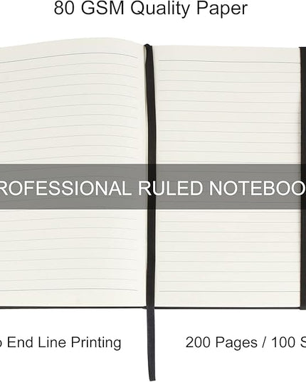 20 Pack Journals for Writing College Ruled Notebooks Journal in Bulk, Hardcover Notebooks (200Pages) for Note Talking, Lined Bullet Journals for Home School Office, 5.7"x8.4", Black