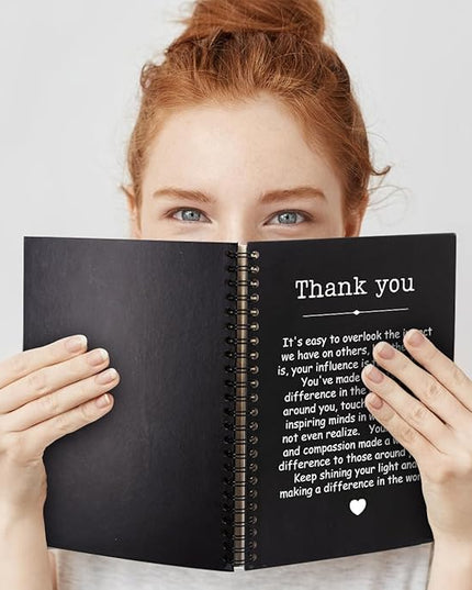 Thank You Hardcover 160 Pages Spiral Notebooks, Funny Thank You Gift for Women Men Coworkers Leader Mentor, Appreciation Gifts for Employees, Thanksgiving Gifts for Colleagues Leaders