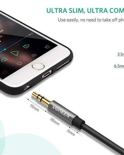UGREEN Headphone Extension Cable 3.5mm Extension Gold Plated Aux Cable Audio Stereo Jack Male to Female TRS Cord Extender Compatible with iPhone iPad Phones Tablets Media Players, 10FT