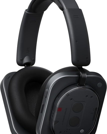 Nothing Headphone (1) Hybrid Active Noise Cancelling Headphones, Wireless Over-Ear Headphones with 6 Mics, 80Hrs Playtime, Hi-Res Audio, KEF-Tuned, Spatial Sound, Comfort Fit & Fast Charging Black