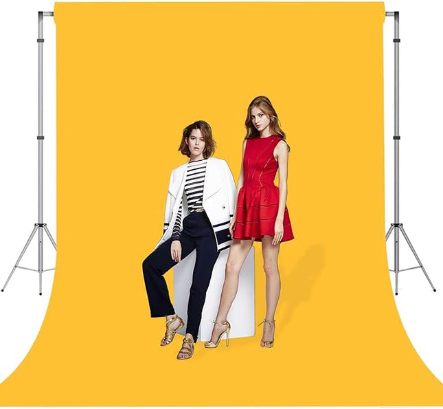 Yellow Photo Backdrop for Photoshoot Yellow Background for Photography Photo Backdrop Curtain for Party 10 x 20 FT