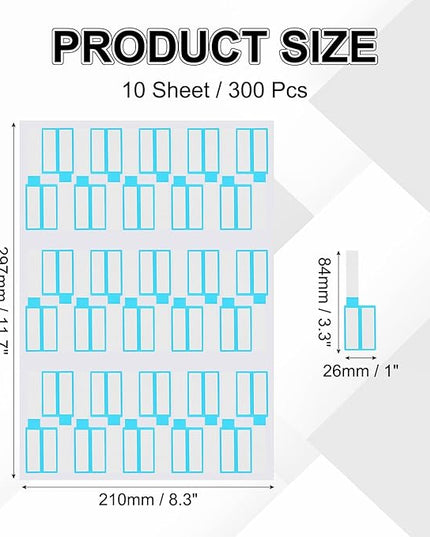 uxcell 300 Pcs Cable Labels, Waterproof Wire Cord Labels Tags, Cord Organizer Management Tags for Charger Cable Organizer Wire Markers Printer, Light Blue
