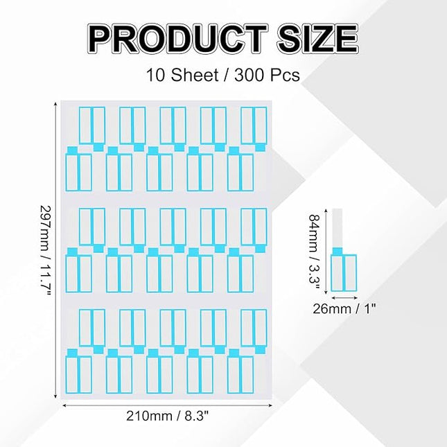 uxcell 300 Pcs Cable Labels, Waterproof Wire Cord Labels Tags, Cord Organizer Management Tags for Charger Cable Organizer Wire Markers Printer, Light Blue