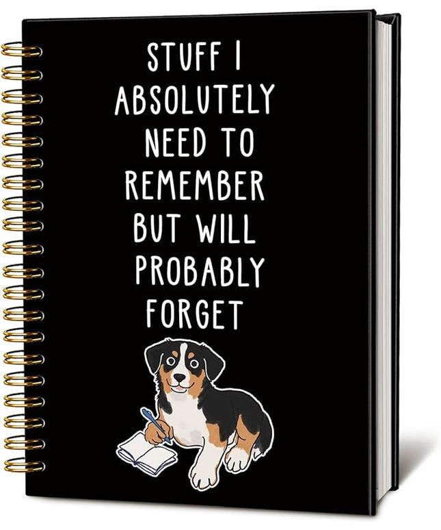 LIANGW Funny Australian Shepherd Dog Gifts Spiral Notebook Journal, Pet Dog Mom Lovers Owner Gifts Journal for Writing, Bernese Mountain Dog Gift for Women, Dog Office Stuff Supplies, 5.5x8.3 Inch