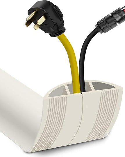 Floor Cord Cover 10FT Cord Covers for Wires on Floor Protect Wires & Prevent Trip Hazards, Easy to Cut for Home, Office, School, Concerts, Cavity W0.6in x H0.32in