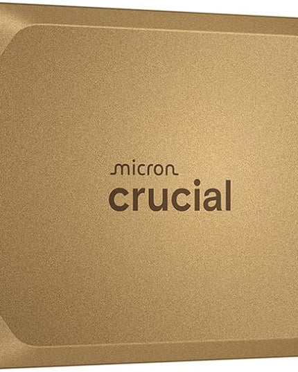 Crucial X10 Pro 2TB Portable SSD, Up to 2,100MB/s Read, 2000MB/s Write, USB 3.2 USB-C, External Solid State Drive, Durable Storage for Professional Creators, Gold - CT2000X10PROSSD9D02