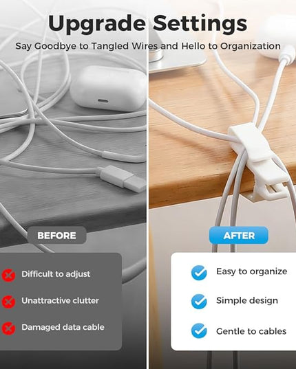 Movable Cord Holder for Nightstand, 2026 New Upgrade Cord Organizer Holder, Cable Organizers USB Cable Holder Wire Organizer Cord Clips, Cable Hider for Home, Office,Cubicle Accessories (3, Black)
