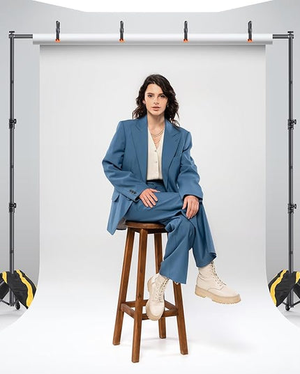 Backdrop Stand Kit - 6 Widths, 10x7.5ft Adjustable Background Stand for Parties & Studio Photography