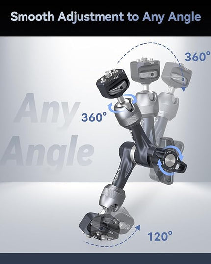 SMALLRIG 7" Rosette Magic Arm, Camera Monitor Mount, Articulating Arm with 1/4"-20 Screws and Anti-Twist Pins, Max Load Capacity 3.5kg Friction Arm, for Cameras, Monitors, LED Lights and Phones
