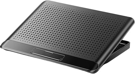 Laptop Cooler, Adjustable Riser Stand, Aluminum Quiet Fan Heat Dissipation -Device Use Ergonomic Design for Laptops Notebooks Tablets Phones Books Desk Home Office Dorm Lightweight