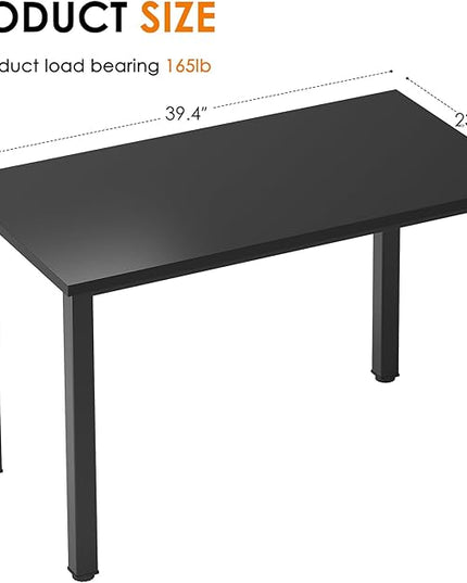 Need Small Computer Desk 39.4 inches Sturdy Writing Desk for Small Spaces, Small Desk Teens Desk Study Table Laptop Desk, Black