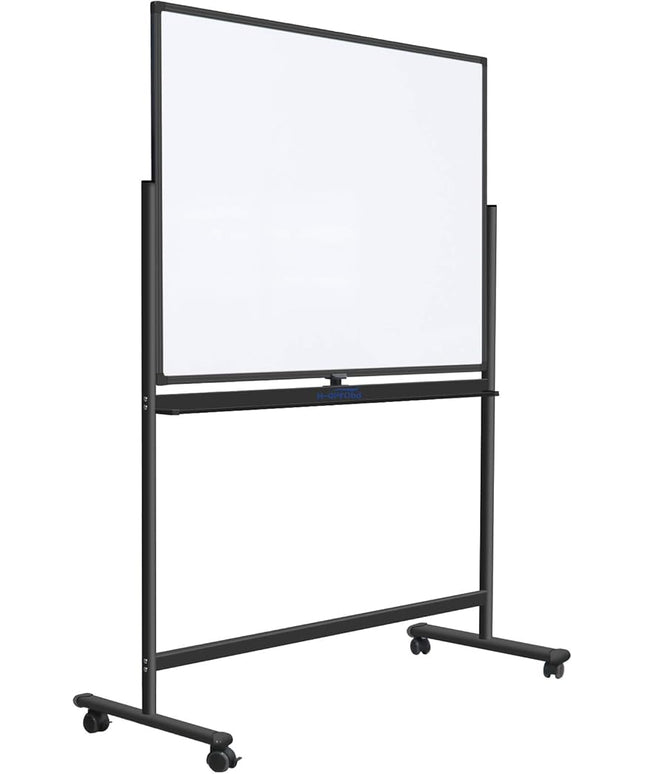 H-Qprobd 48"x36" Mobile Whiteboard Double-Sided Magnetic Dry Erase Board on Wheels - Comercial Rolling White Boards with Sturdy Stand for Home, Office & School