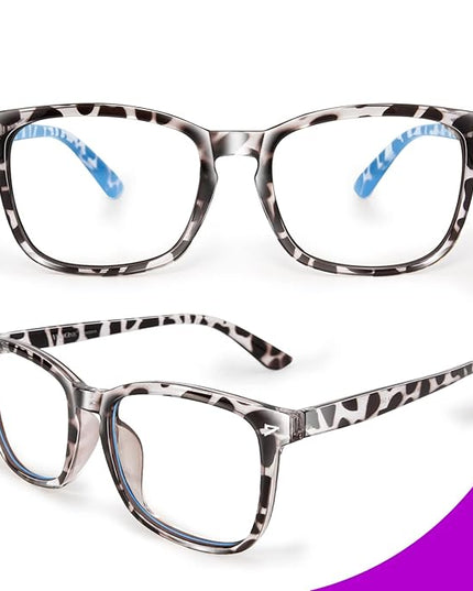 VISOONE Blue Light Blocking Glasses Square with Anti Computer Glare for Gaming Women and Men MONTANA