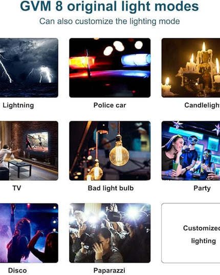 GVM 150W LED Video Light 2700K~7500K RGB Video Light Photography Studio Light Kit with Lantern Softbox & Stand, CRI97+TLCI97 with 8 Lighting Effects+Custom Effects for Outdoor Shoot YouTube Videos