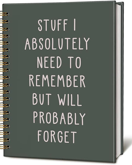 LIANGW Funny Dark Green Notebooks for Work, Funny Work Gifts for Coworkers & Boss, Coworker Office Gifts for Men Women, Fun Spiral Notebooks Journals for Writing, Funny Office Supplies 5.5x8.3 Inch