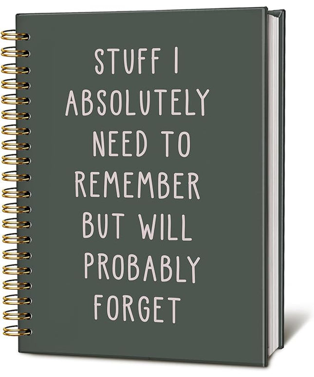 LIANGW Funny Dark Green Notebooks for Work, Funny Work Gifts for Coworkers & Boss, Coworker Office Gifts for Men Women, Fun Spiral Notebooks Journals for Writing, Funny Office Supplies 5.5x8.3 Inch
