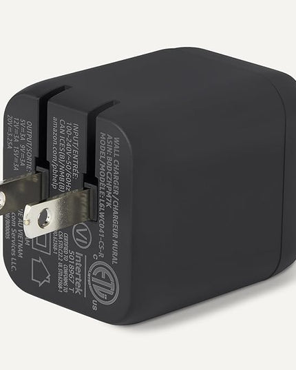 Amazon Basics Fast Charging USB C Nano GaN Wall Charger, 65W 1-Port PD 3.1 for Laptops Tablets Phones, Black