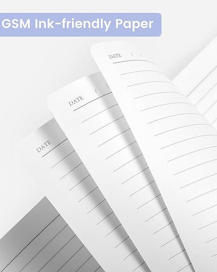 CAGIE Purple Journal Notebook for Women Men 320 Pages 100 Gsm Paper Thick Lined Journaling Notebooks A5 Leather Journals for Writing Hardcover Journal SuppliesDiary, 5.7x8.3 In