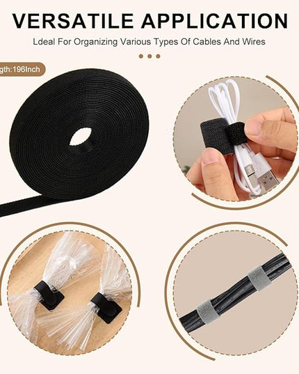 8 Pack Magnetic Cable Clips Cord Holder With Free 0.39*196 Inch Cut - To - Size Binding Tape For Cord Management | Adhesive Cable Organizer For Home, Office, Car - Hide Phone Charging Cables, Desk Use