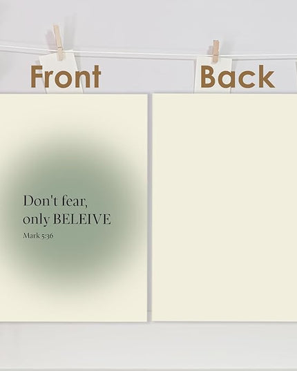 Sage Green Aura Christian Spiral Journal Notebook 5.5x8.3in, Bible Verse Journal for Woman, Don't Fear Only Believe Religious Spiritual Notebooks for Note Taking, Hardcover Notebook