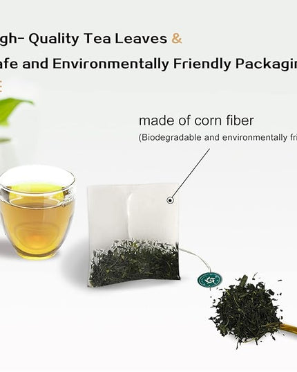 RIANTEA Organic White Tea Bag 36 Count - Cold Brew Loose Leaf Tea Bags, Biodegradable Corn Fiber Sachets, Full-Leaf, Eco-Conscious Iced Tea, Refreshing & Smooth Flavor