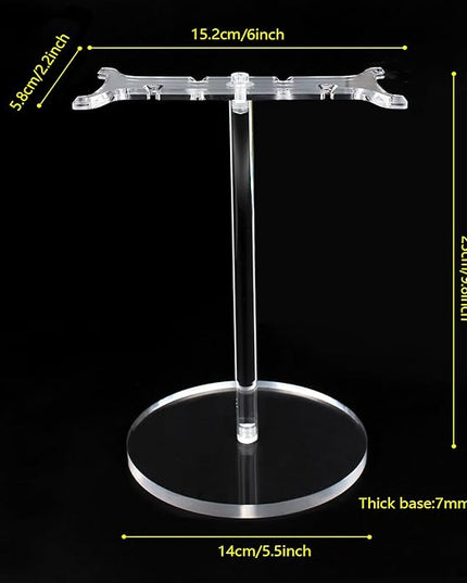 Clear Acrylic Headphone Stand for AirPods Max/Gaming Headsets (HyperX/Xbox) - Universal Holder for Bose, Beats & Wireless Headphones - Space-Saving Organizer (Pure Transparency)