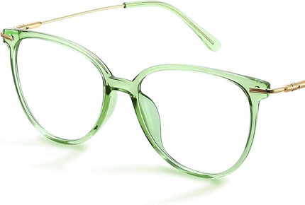 Gaoye Blue Light Blocking Glasses - Trending Round TR90 Frames, Metal Arms, UV400 Protection - Matching Soft Case
