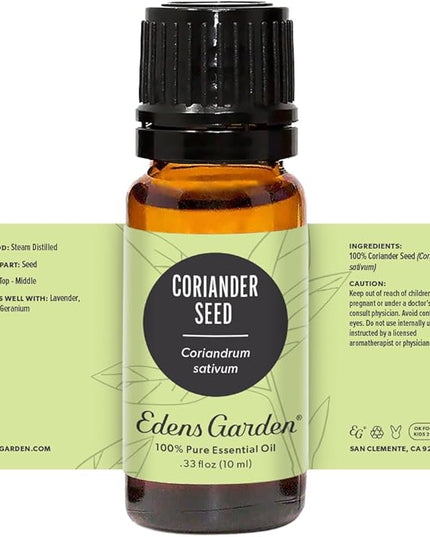 Edens Garden Coriander Seed Essential Oil- 100% Pure Premium Grade, Undiluted, Natural, Therapeutic, Aromatherapy, The Best for Diffuser, Skin, Candle, Kid Safe 10 ml (.33 fl oz)