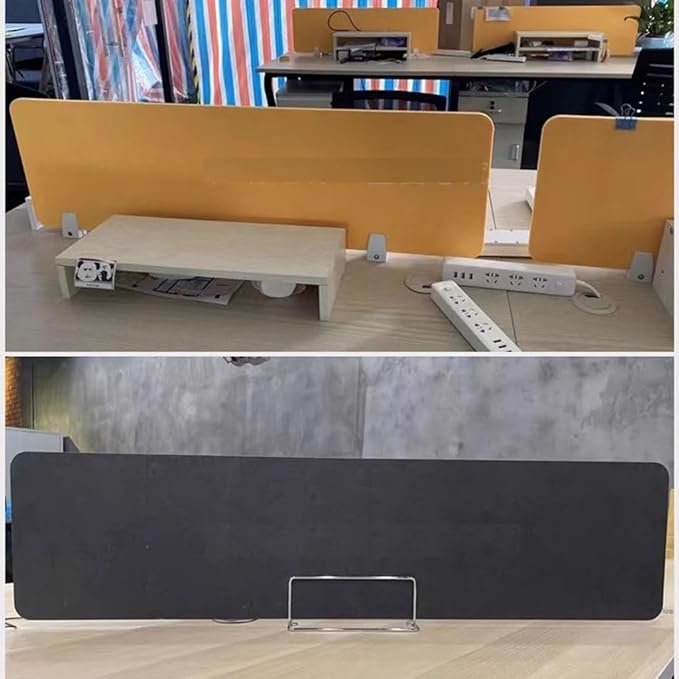 Acoustic Desk Privacy Divider Panel - Reduces Noise & Visual Distractions for Home Offices Stylish, Functional Soundproofing Solution in White