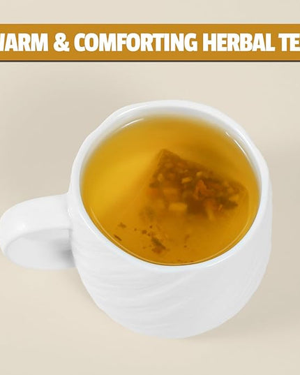 Jarteela - Turmeric Ginger Cinnamon Tea Bags - 2g x 50 Count - Premium Turmeric, Ginger, Cinnamon Herbal Tea Bags - Non-GMO - Caffeine-free - Support Overall Health