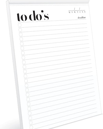 To Do List Notepad A5 Size (8.3"X5.8") Daily To Do List Planner, Productivity Planner, Stylish Design, Quality Thick Paper, Hardcover, Undated, Ruled Pages, Checkboxes, Deadline Column, Date Section.