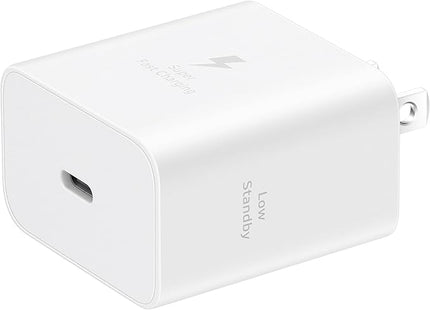 Samsung 45W Wall Charger Power Adapter with Cable Included, Super Fast Charging for Galaxy Phones, Tablets and USB Type C Devices, Low Standby Power Consumption, EP-T4511XWEGUS, White